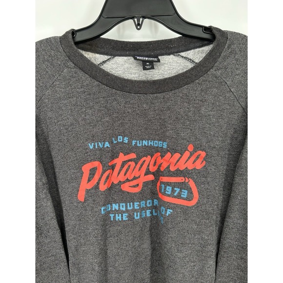 Patagonia Splitter Script Lightweight Crew Sweatshirt Graphic Crewneck Mens XL - Picture 6 of 7
